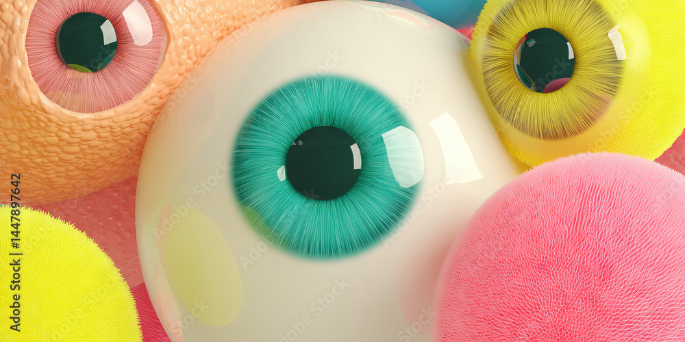 Stylized Eyeballs with Textured Spheres