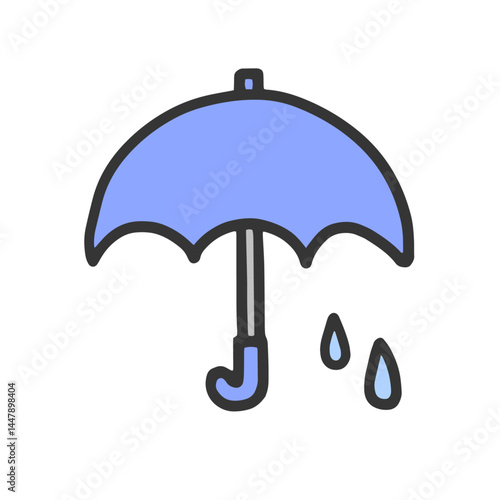 シンプルな傘のイラスト