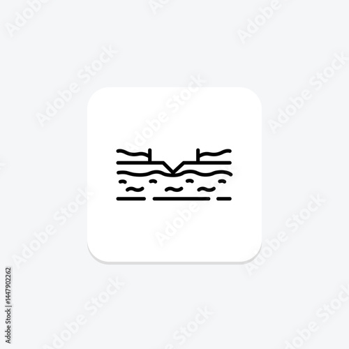 Water Channels In Field, vector, pixel perfect, illustrator file