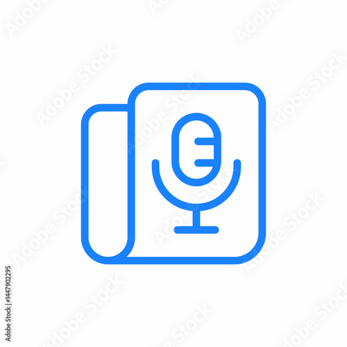 audio news icon sign vector
