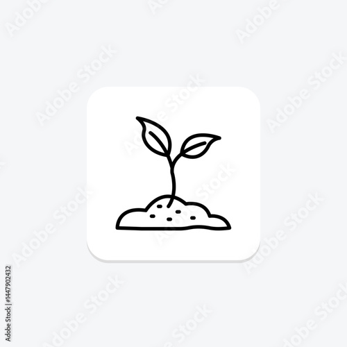 Sprout In Soil, vector, pixel perfect, illustrator file