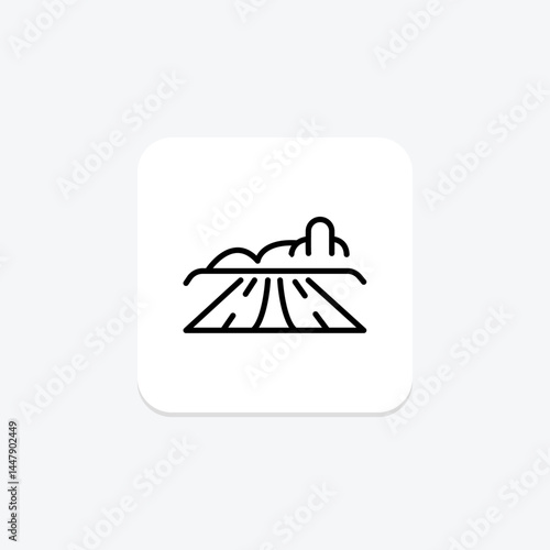 Freshly Plowed Rows, vector, pixel perfect, illustrator file