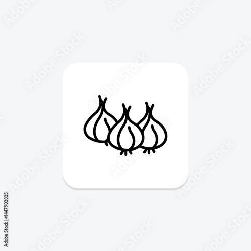 Onion Or Garlic Rows, vector, pixel perfect, illustrator file