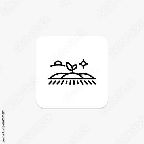 Neatly Planted Field, vector, pixel perfect, illustrator file