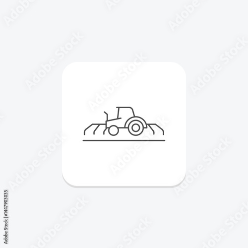 Field With Tractor, vector, pixel perfect, illustrator file