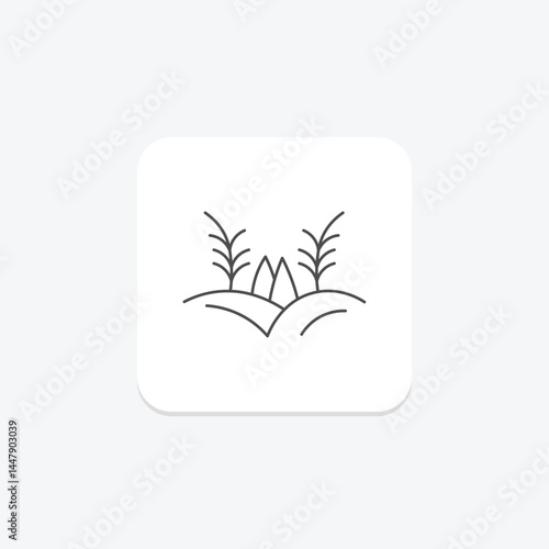 Rice Field, vector, pixel perfect, illustrator file