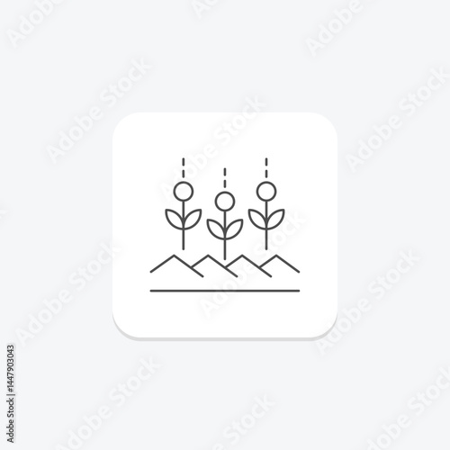 Green Crop Rows, vector, pixel perfect, illustrator file