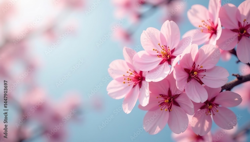 Delicate pink cherry blossoms, full bloom, soft petals , sakura, cherry blossom Delicate pink cherry blossoms, full bloom, soft petals , sakura, cherry blossom