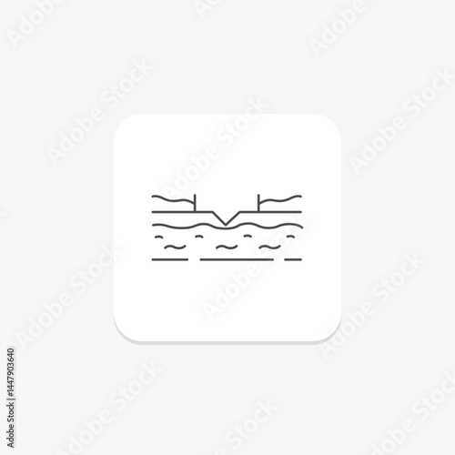 Water Channels In Field, vector, pixel perfect, illustrator file
