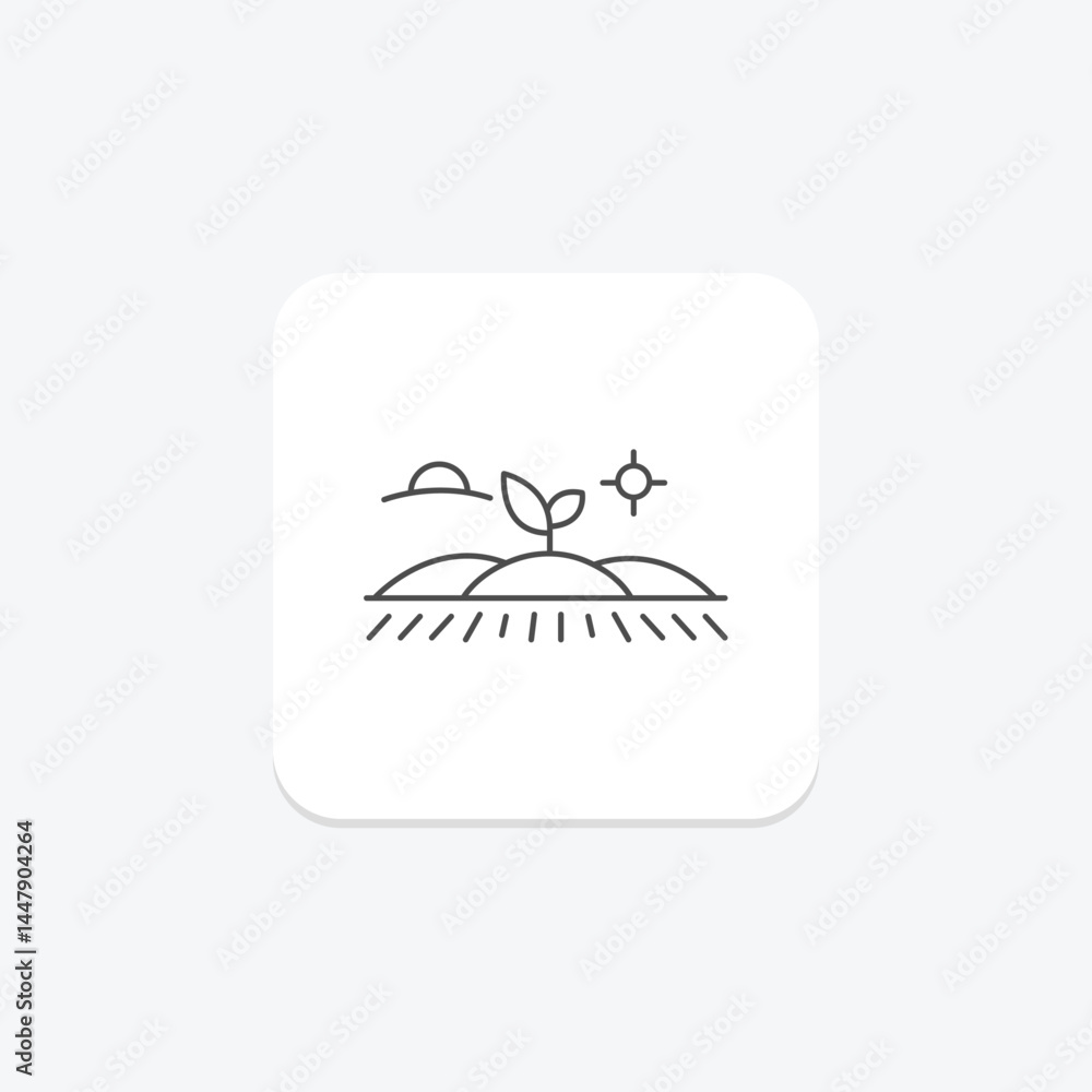 Neatly Planted Field, vector, pixel perfect, illustrator file Neatly Planted Field, vector, pixel perfect, illustrator file
