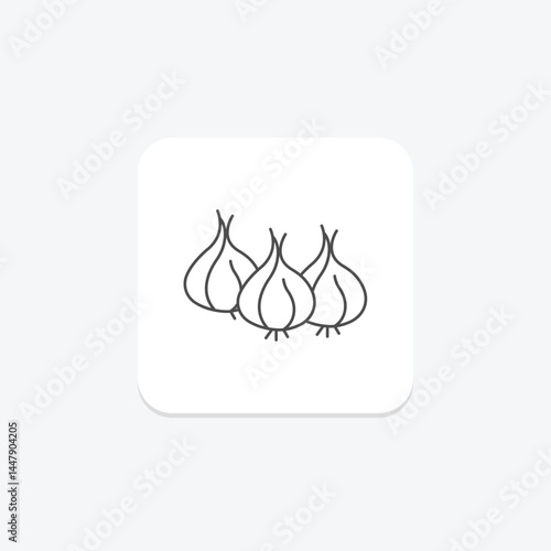 Onion Or Garlic Rows, vector, pixel perfect, illustrator file
