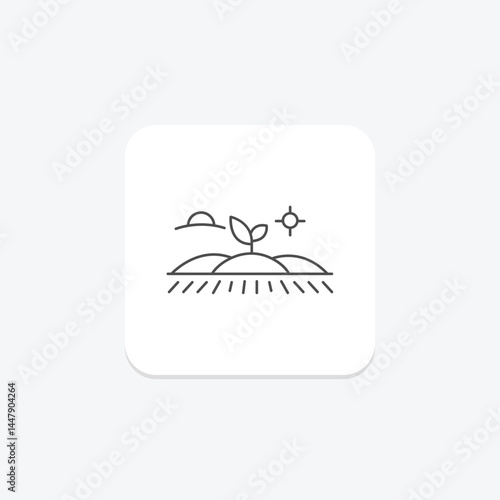 Neatly Planted Field, vector, pixel perfect, illustrator file