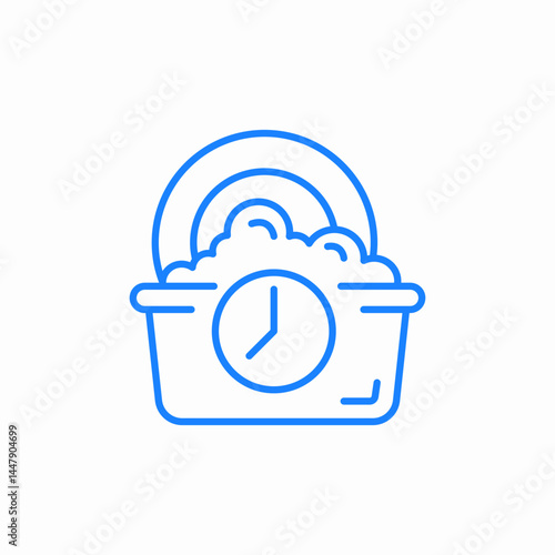 dish washing hand icon sign vector