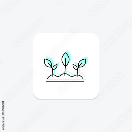 Sprouting Plants, vector, pixel perfect, illustrator file