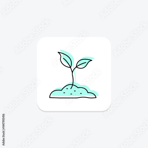 Sprout In Soil, vector, pixel perfect, illustrator file