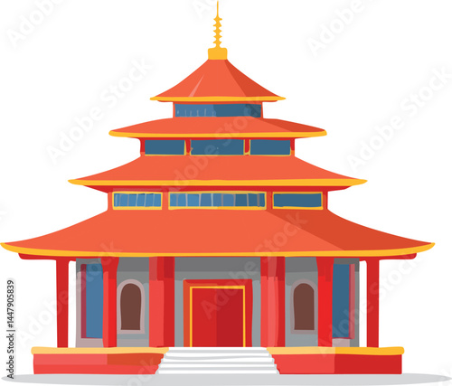 vector illustration of a pagoda