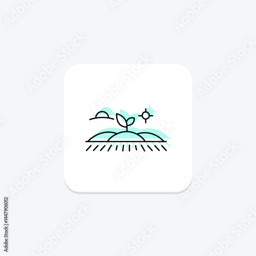 Neatly Planted Field, vector, pixel perfect, illustrator file