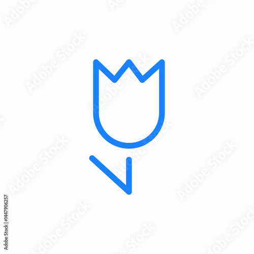flower tulip icon sign vector