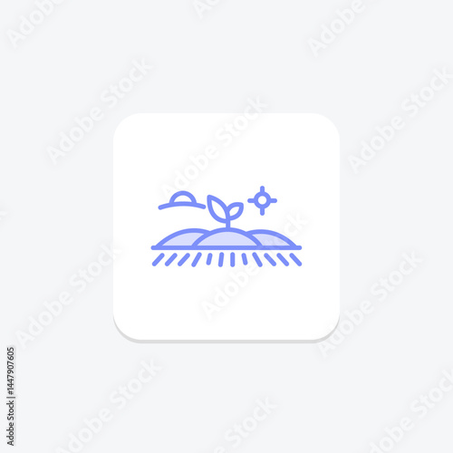 Neatly Planted Field, vector, pixel perfect, illustrator file