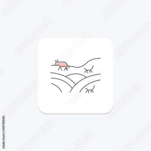Field With Animals, vector, pixel perfect, illustrator file
