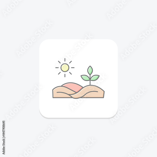 Fertilized Land, vector, pixel perfect, illustrator file
