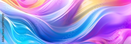 Wallpaper Mural Ethereal unicorn gradient in soft pastel rainbow hues, blending with liquid shimmer for ultra-realistic 8K wallpaper. Dreamy, abstract, and magical! Torontodigital.ca