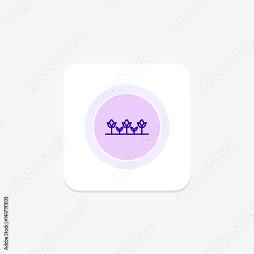 Row Of Plants, vector, pixel perfect, illustrator file