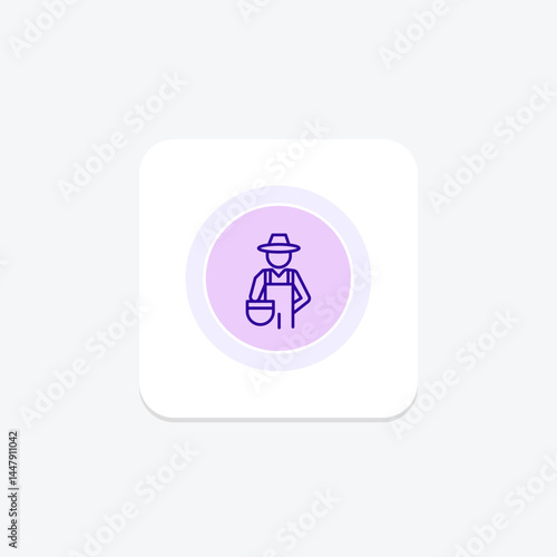 Farmer With Basket, vector, pixel perfect, illustrator file