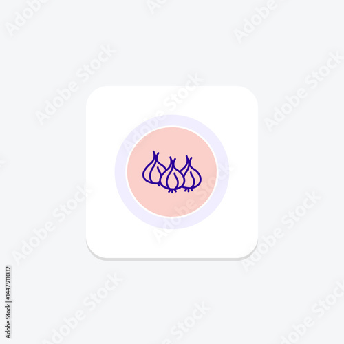 Onion Or Garlic Rows, vector, pixel perfect, illustrator file