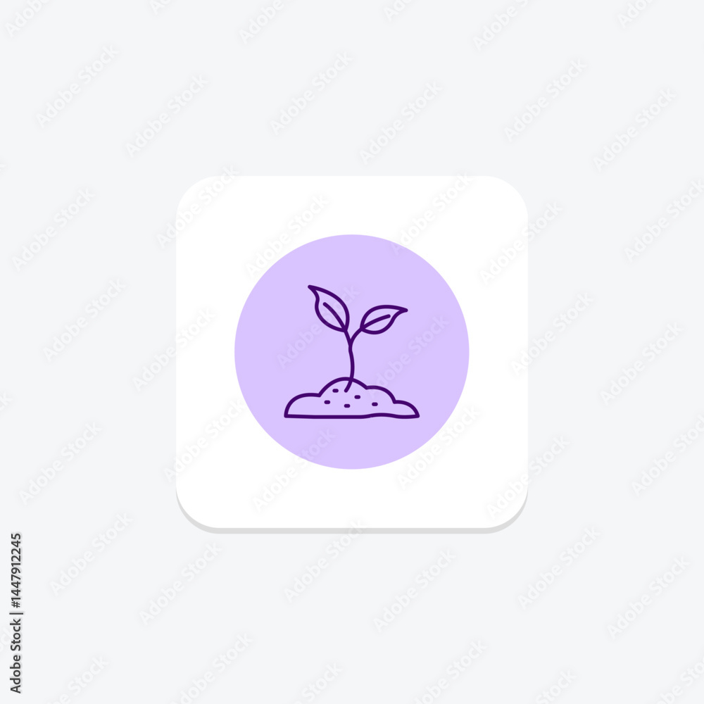 Sprout In Soil, vector, pixel perfect, illustrator file Sprout In Soil, vector, pixel perfect, illustrator file