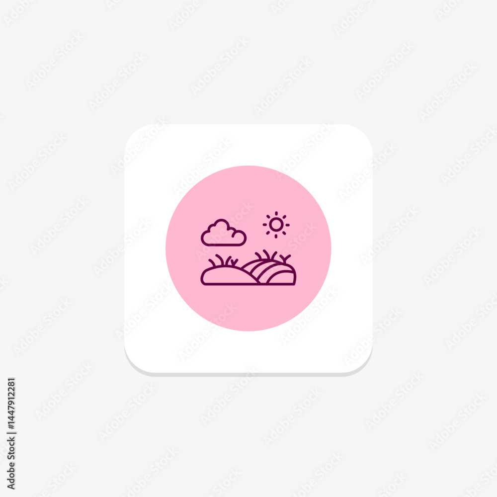 Springtime Field, vector, pixel perfect, illustrator file Springtime Field, vector, pixel perfect, illustrator file