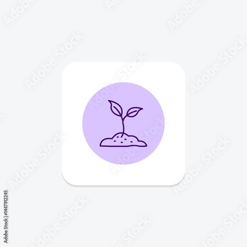 Sprout In Soil, vector, pixel perfect, illustrator file