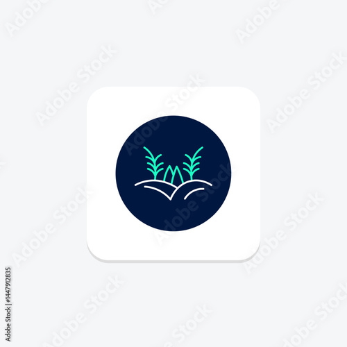 Rice Field, vector, pixel perfect, illustrator file
