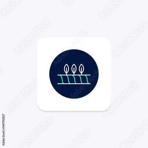 Flat Crop Field, vector, pixel perfect, illustrator file