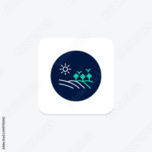 Field With Flowers, vector, pixel perfect, illustrator file