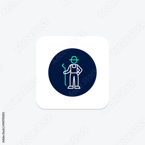 Worker In Farm, vector, pixel perfect, illustrator file