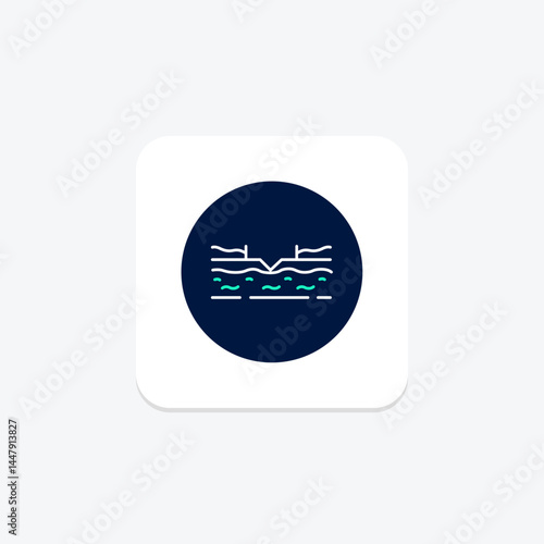 Water Channels In Field, vector, pixel perfect, illustrator file