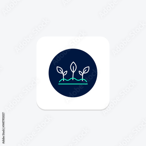 Sprouting Plants, vector, pixel perfect, illustrator file