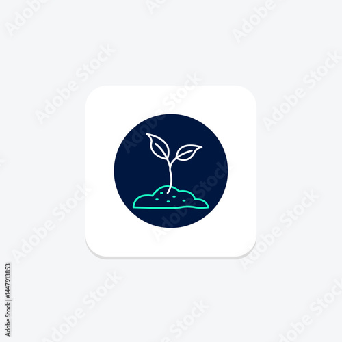 Sprout In Soil, vector, pixel perfect, illustrator file