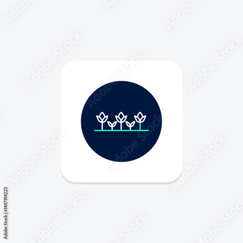 Row Of Plants, vector, pixel perfect, illustrator file