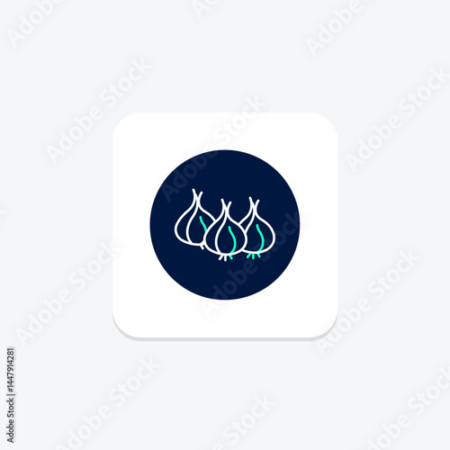 Onion Or Garlic Rows, vector, pixel perfect, illustrator file