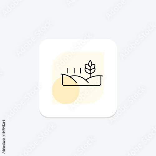 Flat Harvest Land, vector, pixel perfect, illustrator file