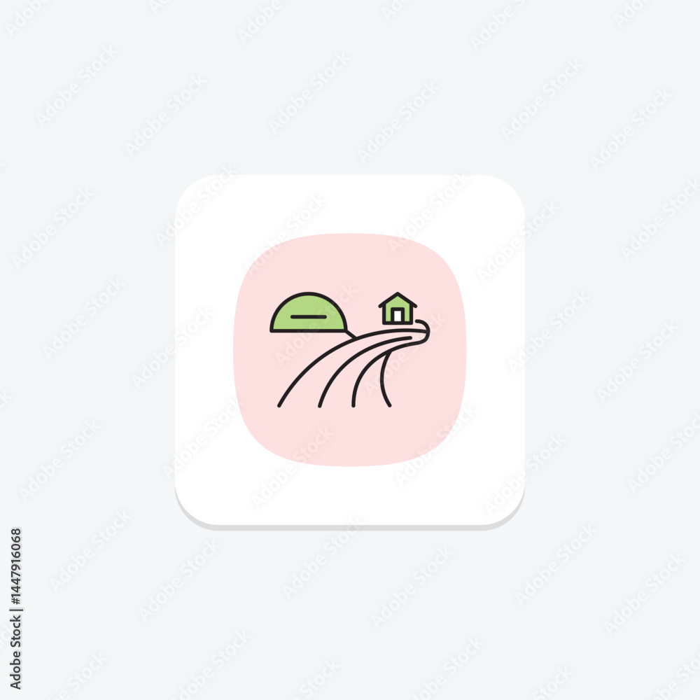 Farm Path, vector, pixel perfect, illustrator file Farm Path, vector, pixel perfect, illustrator file