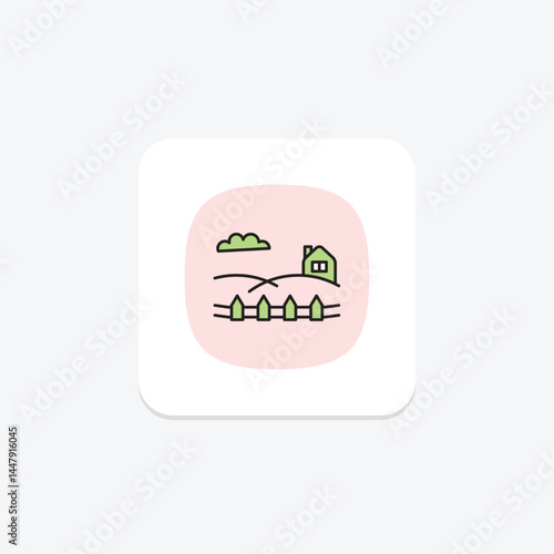 Field And Fence, vector, pixel perfect, illustrator file