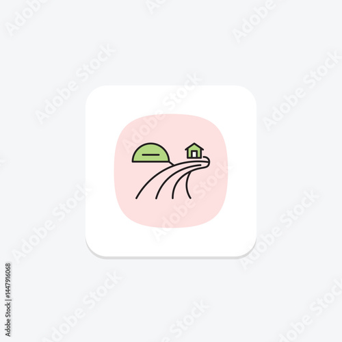 Farm Path, vector, pixel perfect, illustrator file