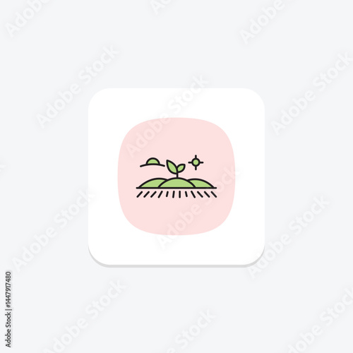 Neatly Planted Field, vector, pixel perfect, illustrator file