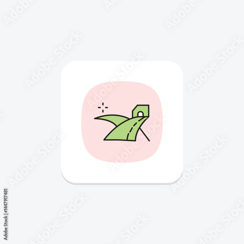 Farm Field With Road, vector, pixel perfect, illustrator file