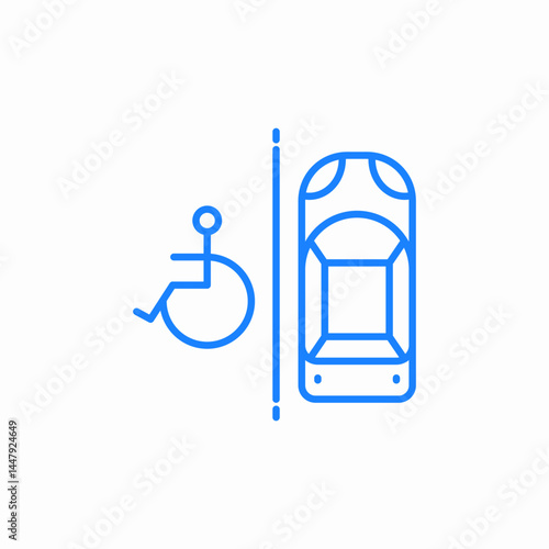 accessible parking icon sign vector