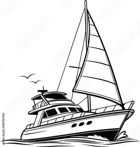 Sailboat on the Sea