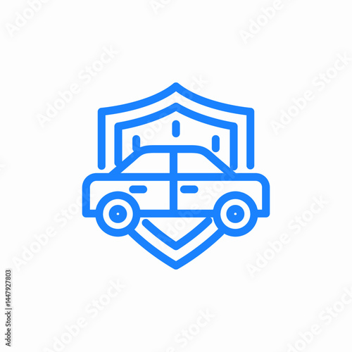 car insurance icon sign vector